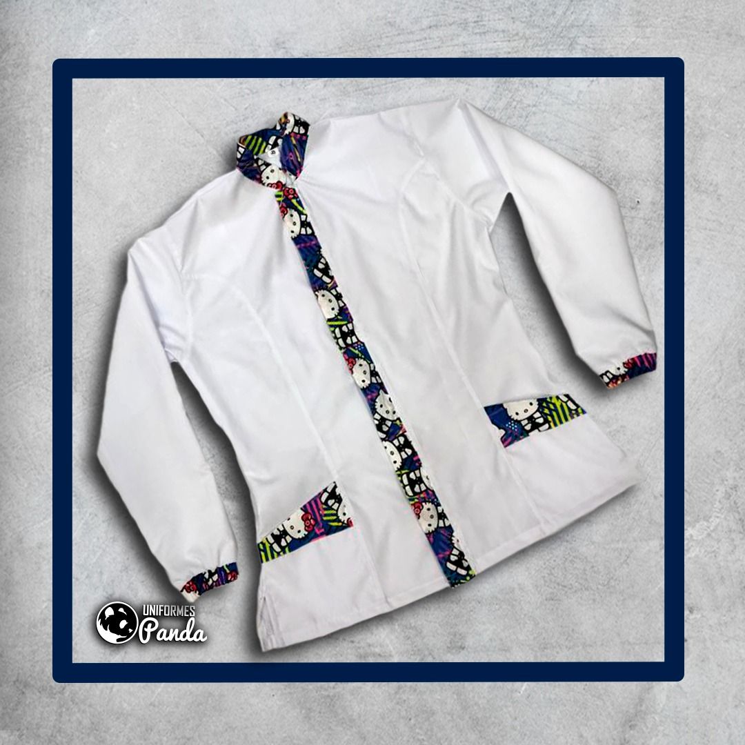 Bata Antifluido Estampada 