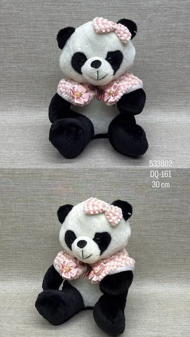 PANDA CON LAZO Y CAPA 30 CM