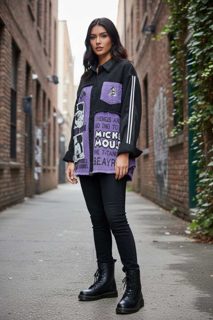 CHAQUETA MICKEY MORADA