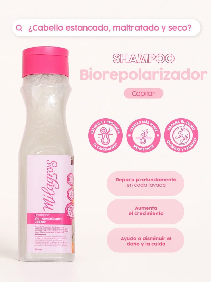 Shampoo bio repolarizador capilar 