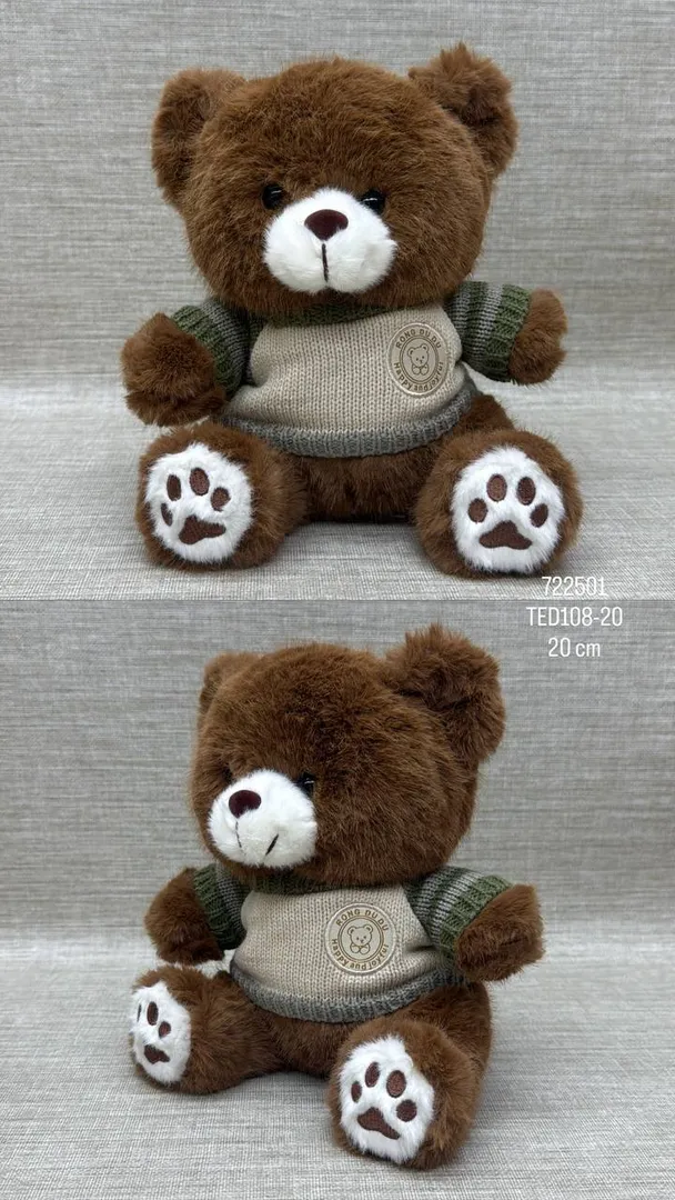 OSITO MARRON CON CAMISA 20 CM