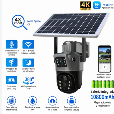 Imagen del producto V380 PRO PANEL SOLAR 2MP + 2MP