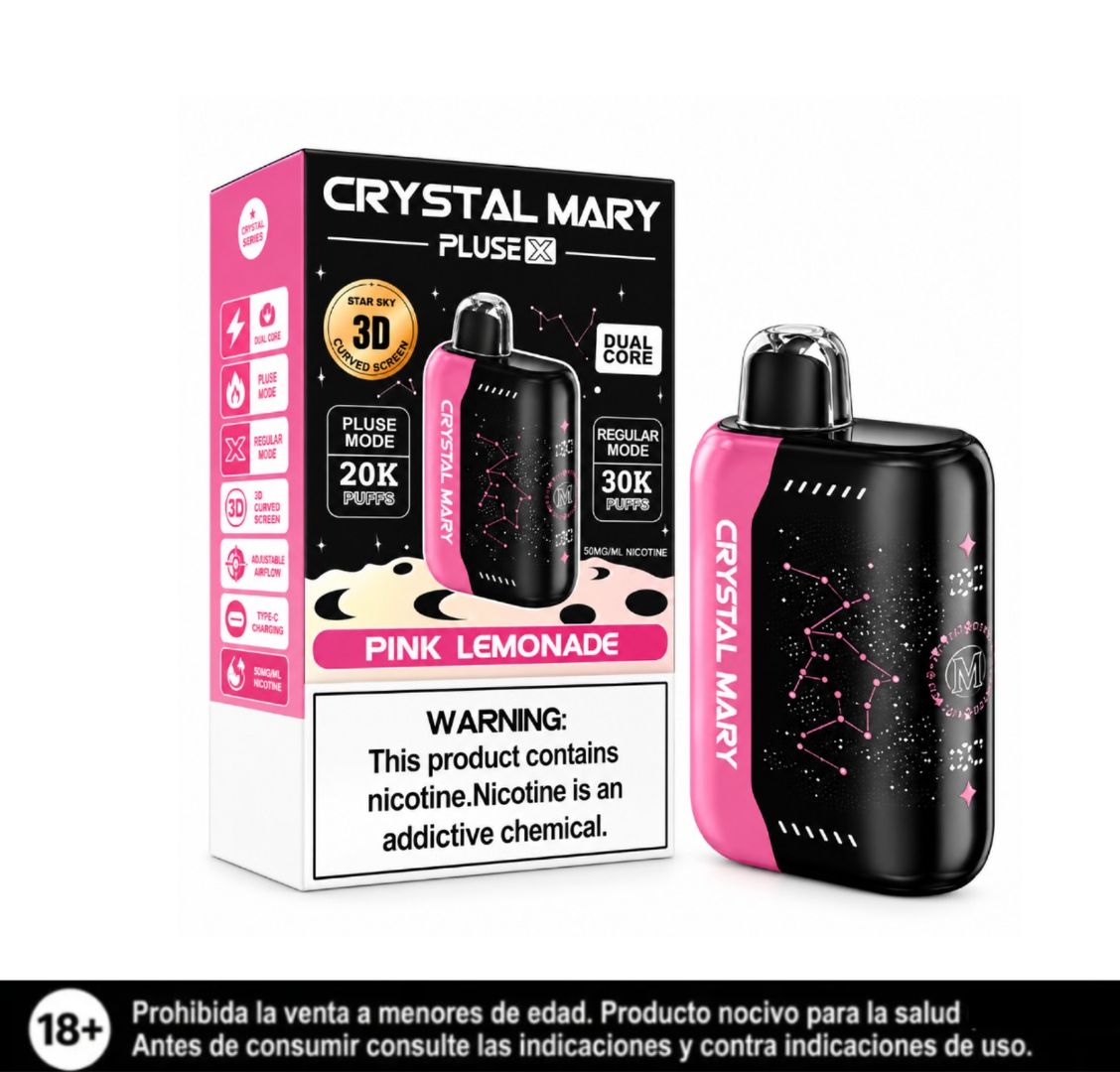 Crystal Mary Pink Lemonade 30.000 Puffs Pulse X