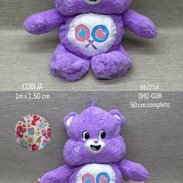 Imagen del producto OSO CARIÑOSITO CON COBIJA  (LILA) 50 CM
