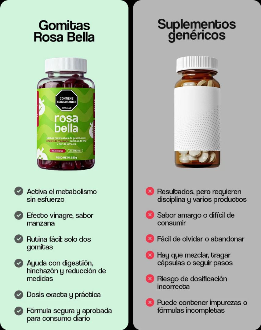 Rosa bella latina gomitas 