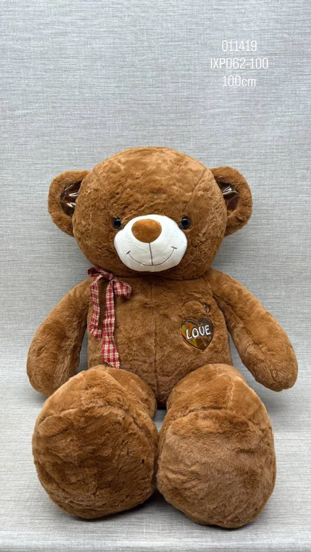 OSO PATAS LARGAS LASO CORAZÓN 100 CM