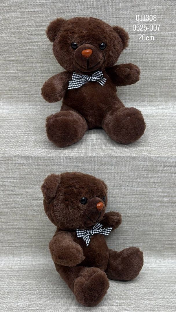 OSITO CHOCOLATE CON MOÑO 20CM