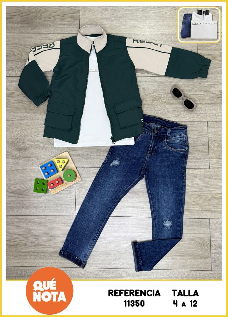 CONJUNTO DE NIÑO TRES PIEZAS 