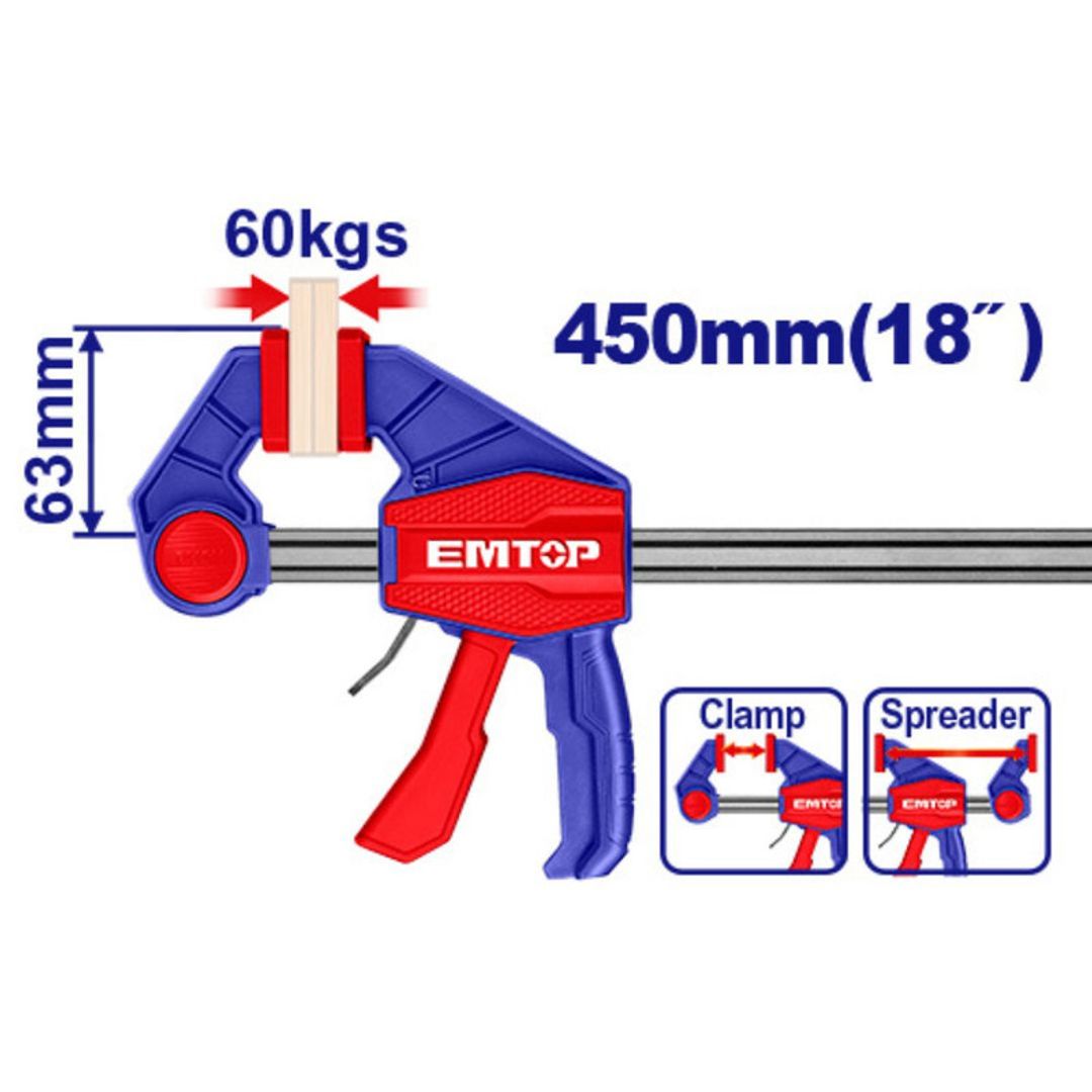 EMTOP PRENSA RAPIDA SARGENTO 18" 63x450MM/60KG SUPER EMTOP