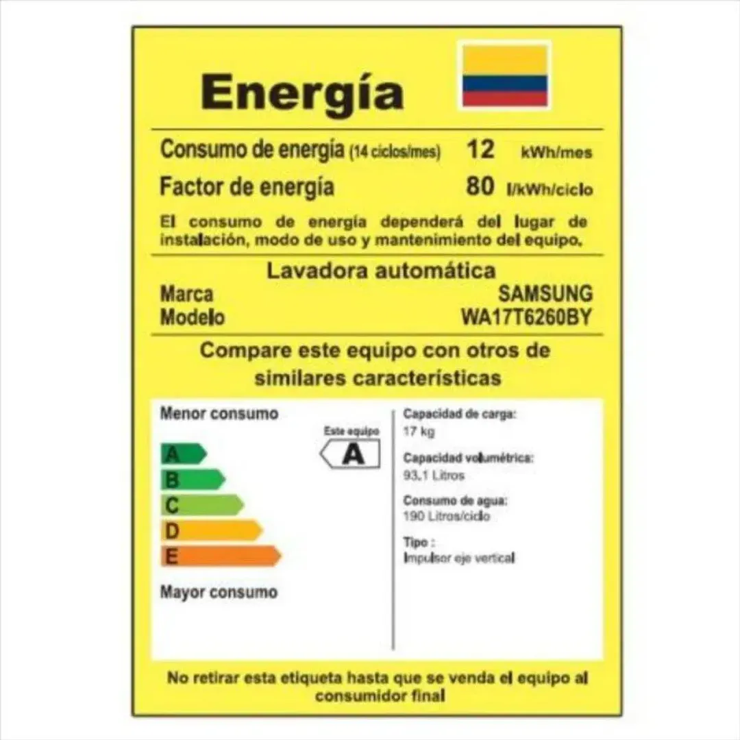 LAVADORA SAMSUNG 17 KG - 37 LBS INVERTER	