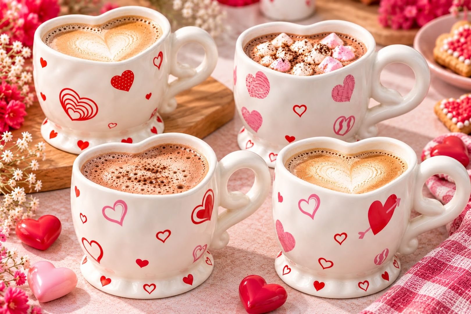 Mug corazones 