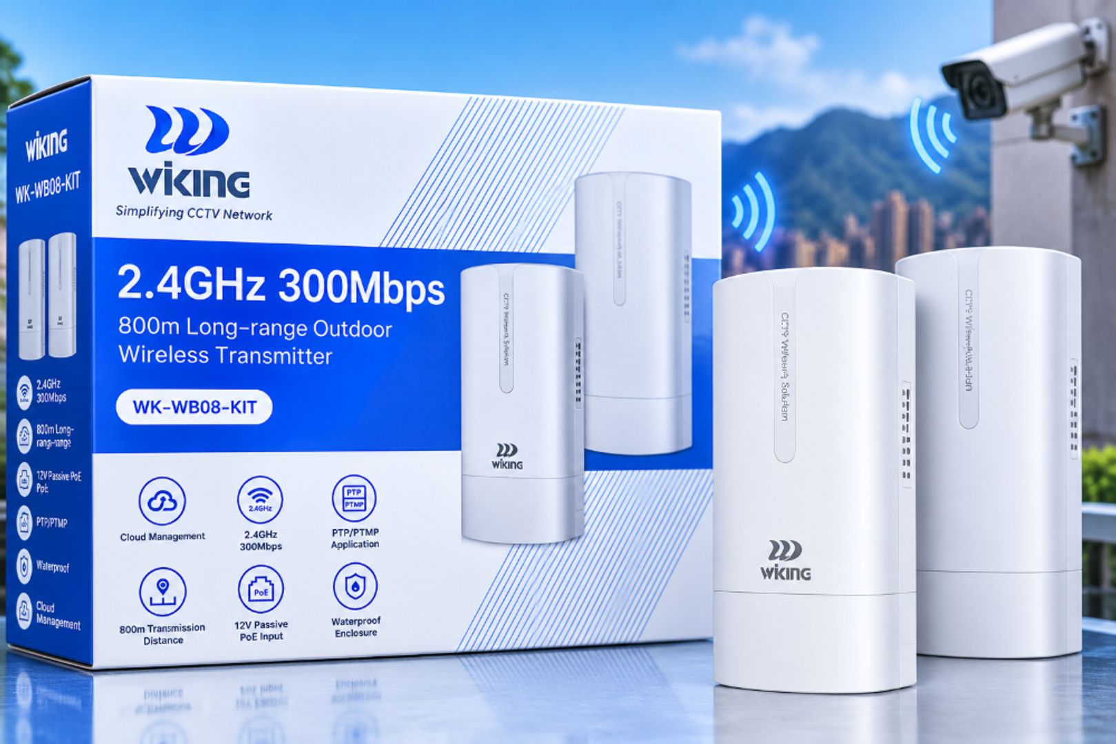 Kit de Radioenlace WIKING WK-WB08-KIT