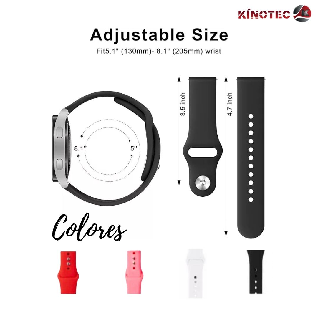 Manilla de silicona 22mm 