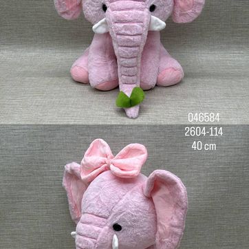 Imagen del producto ELEFANTE ROSA CON CORONA 40 CM 