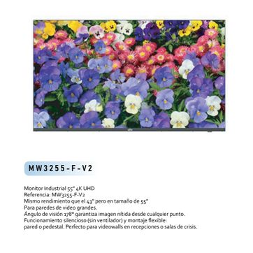 Imagen del producto MONITOR INDUSTRIAL UNIVIEW 55"