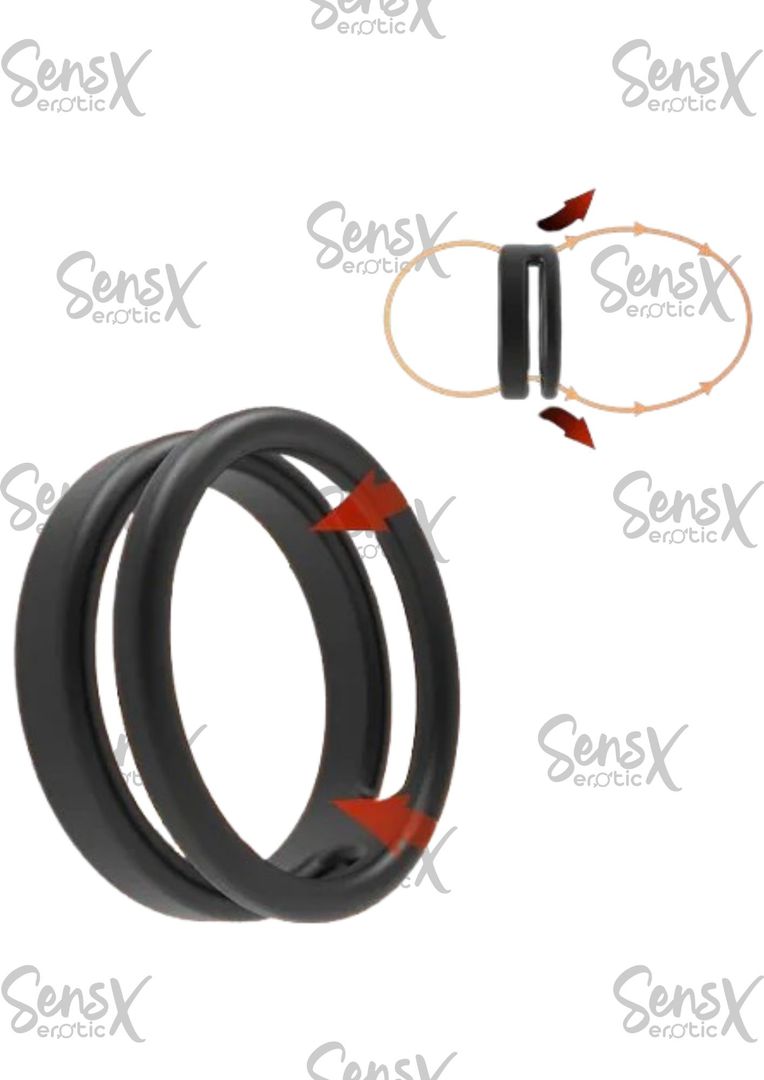 Doble anillo para el pene 