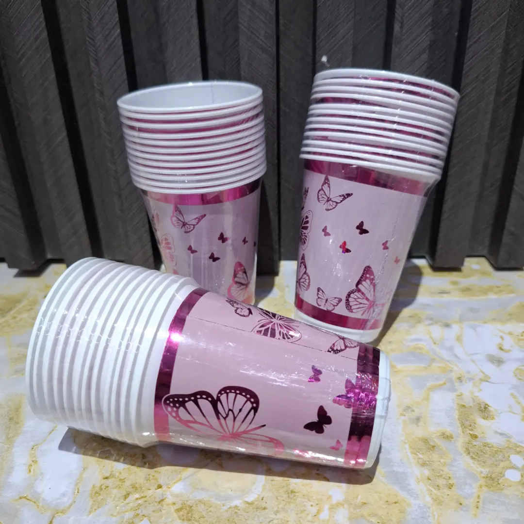 VASO X12 UND MARIPOSA ROSA/FUCSIA