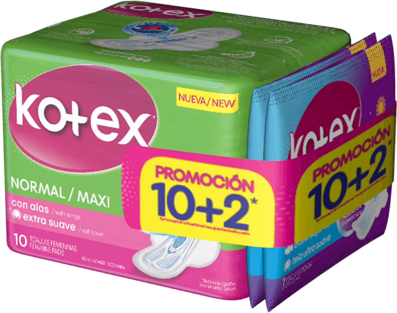 KOTEX NORMAL ALAS*10 + 2 DIA NOCHE