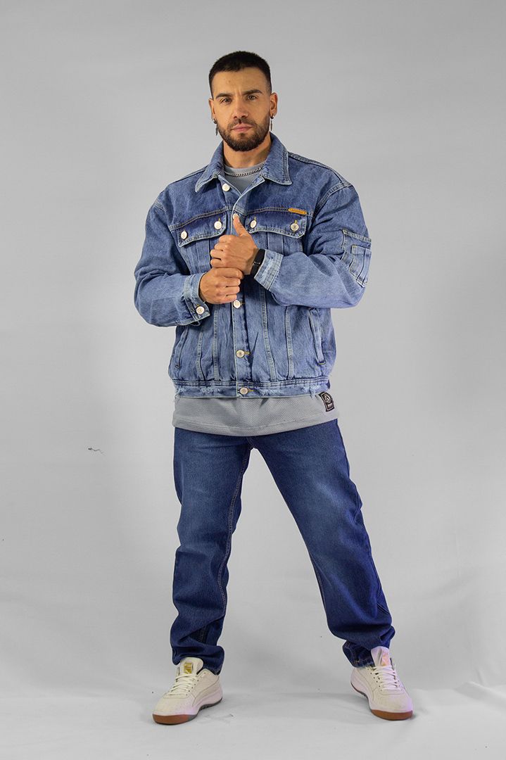 CHAQUETA OVERSIZE AZUL 