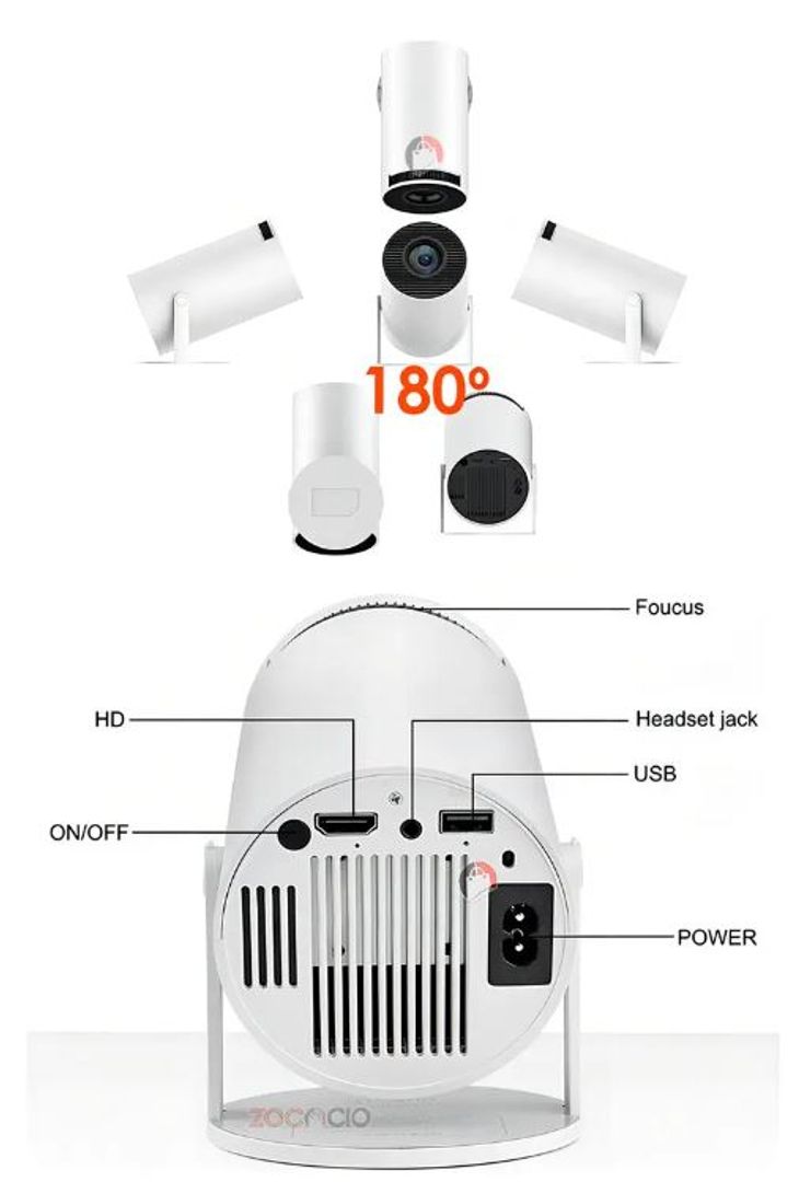 Proyector HY300 PRO Wifi 2.4G 4K Incluye juegos