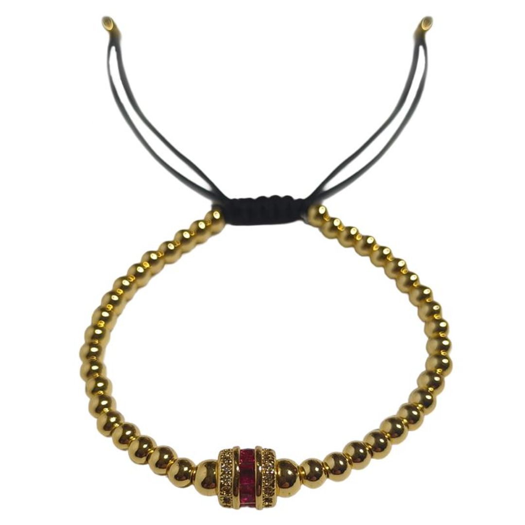 Pulsera rodinada con circones