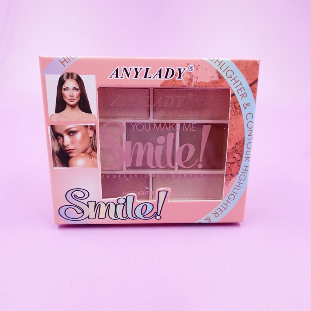 PALETA DE ILUMINADOR Y CONTORNO SMILE ANYLADY