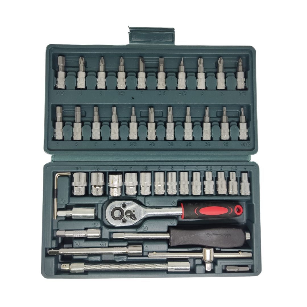 JUEGO DE RACHE Y PUNTAS x46PCS