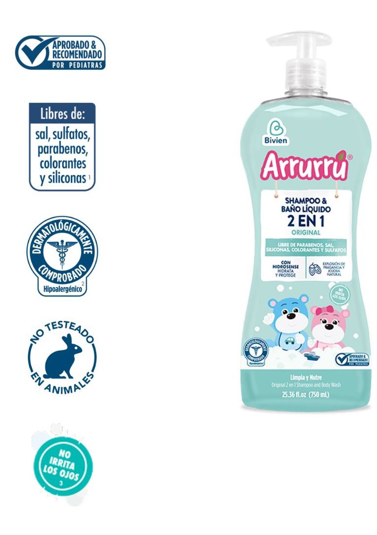 Shampoo & Baño Líquido 2 en 1 Original 750ml