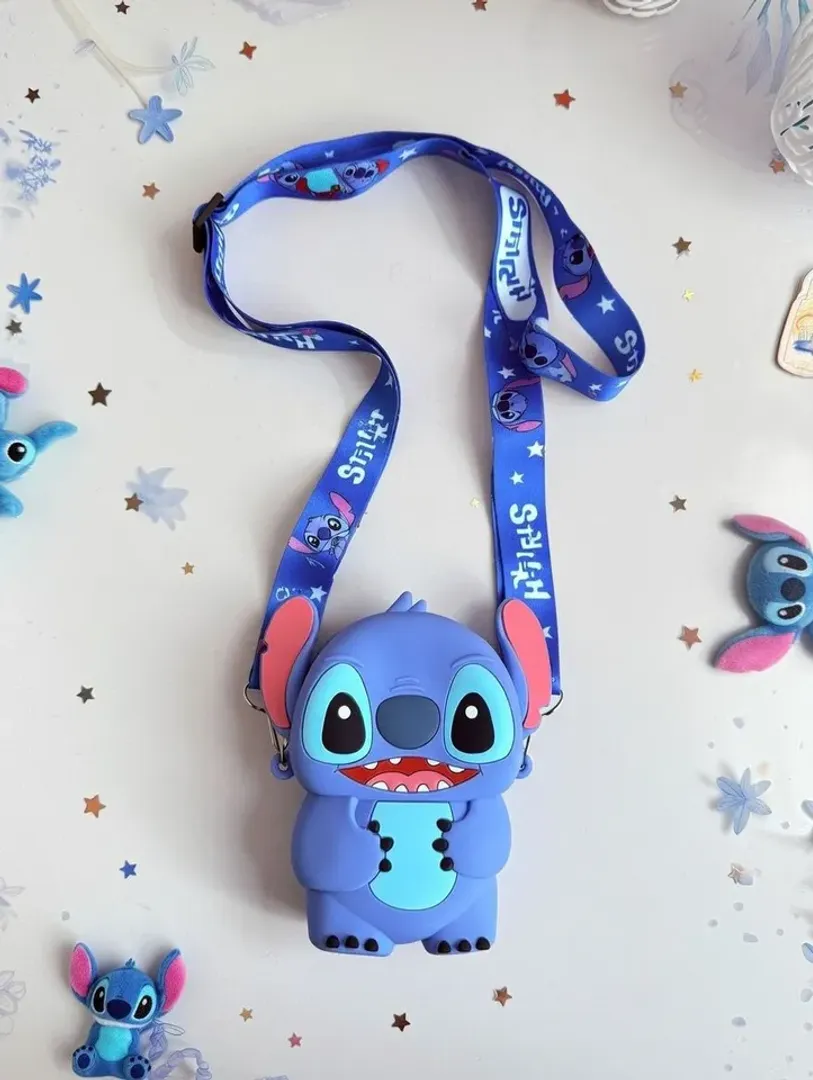 BOLSITO MANOS LIBRES DE STITCH Y ANGEL