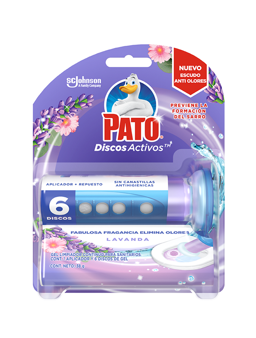PATO DISCOS ACTIVOS LAVANDA  APLICADOR + REPUESTO 38 G