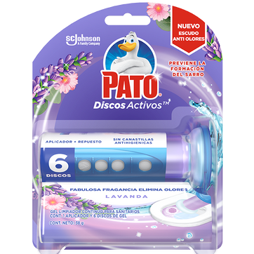 Imagen del producto PATO DISCOS ACTIVOS LAVANDA  APLICADOR + REPUESTO 38 G