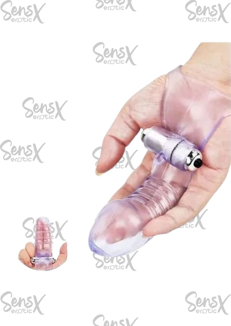 Dedo vibrador para 2 dedos, 10 vibraciones, gorro para pene