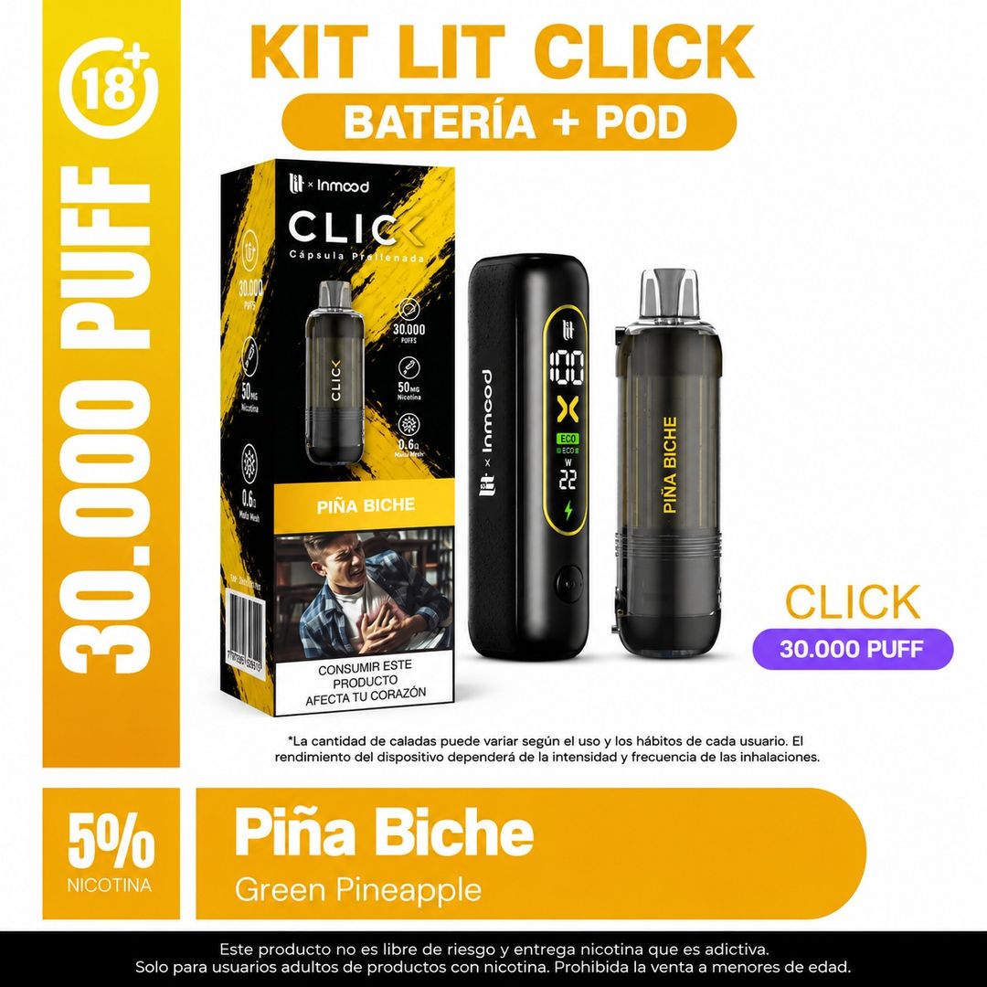 Kit Lit Click Piña Biche 30.000 Puffs