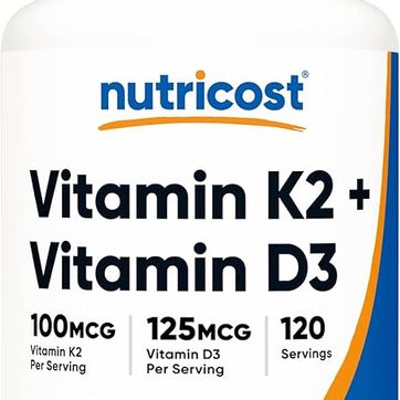 Vitamina K2 MK7 100mcg + Vitamina D3 5,000 UI 120 Cao NOW - imagen 1