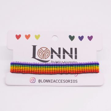 PULSERA TEJIDA COLORES GRUESA - imagen 1