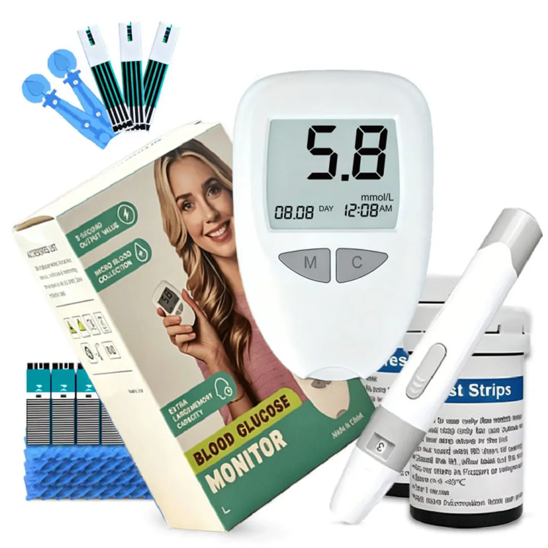 GLUCOMETRO DIGITAL MEDIDOR DE GLUCOSA TIRILLAS Y LANCETAS X50 BLOOD GLUCOSE
