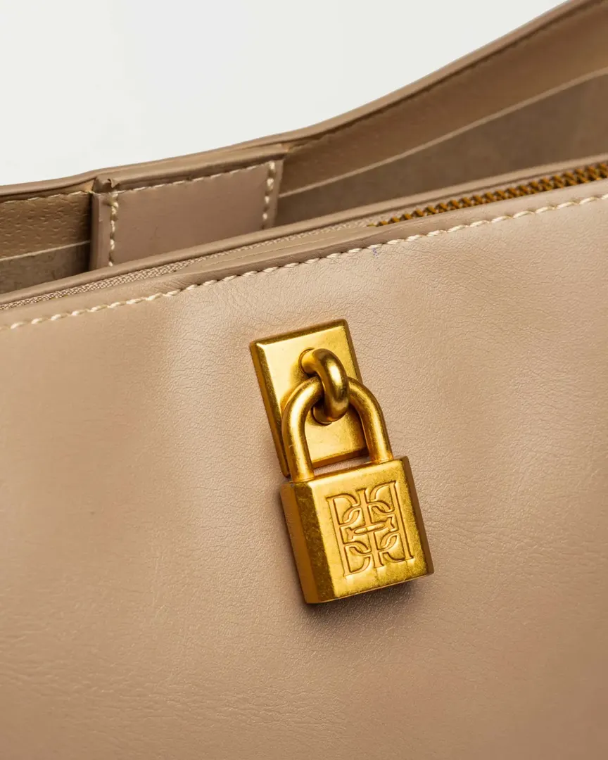 BOLSO THE LOCK TAUPE
