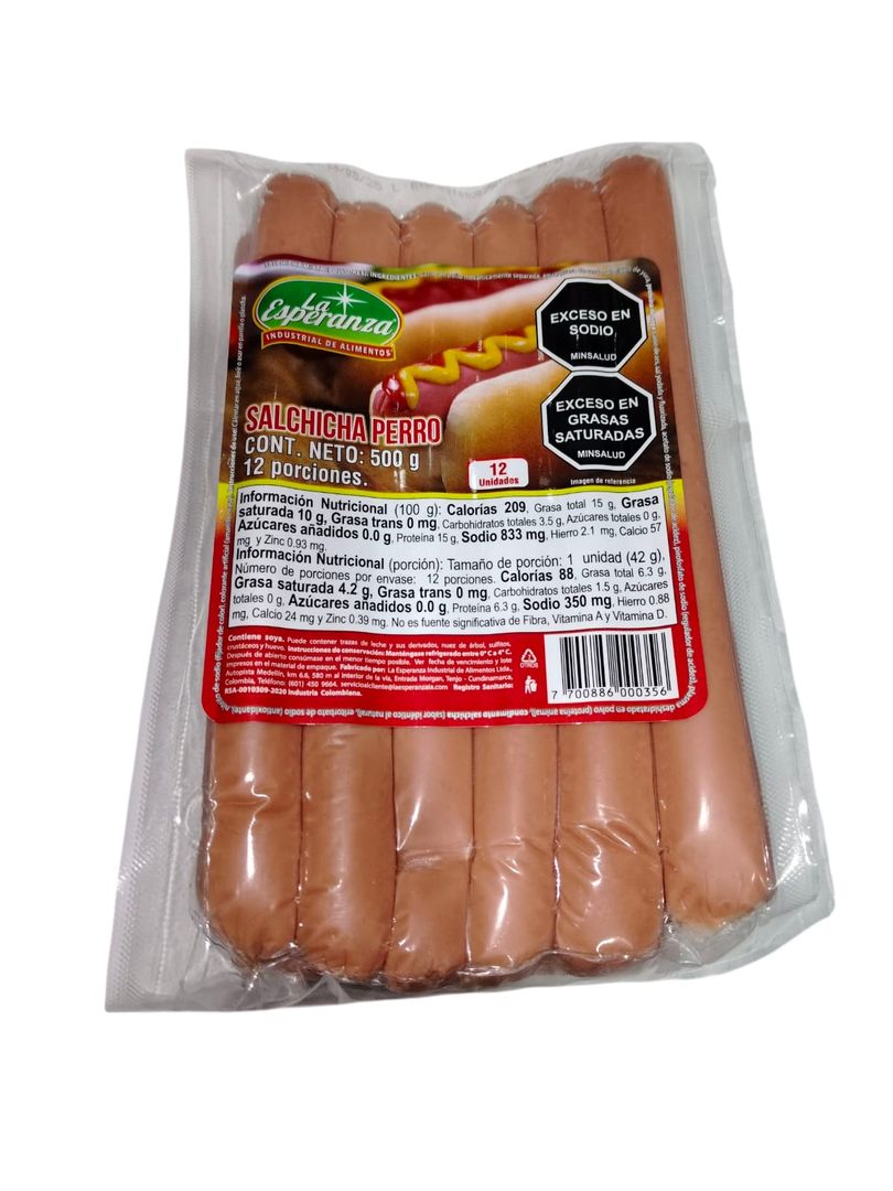 SALCHICHA PERRO LA ESPERANZAA*12*500G