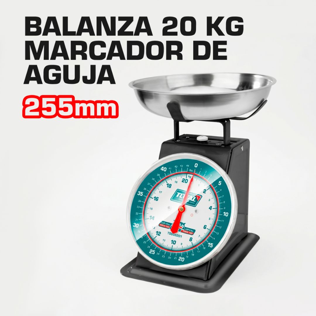 BALANZA 20KG MARCADOR DE AGUA CON RECIPIENTE DE ACERO