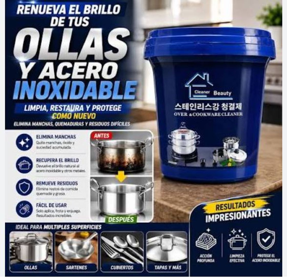 Crema limpiadora acero inoxidable