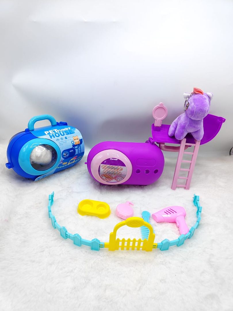 Mascota con casita  de juegos 