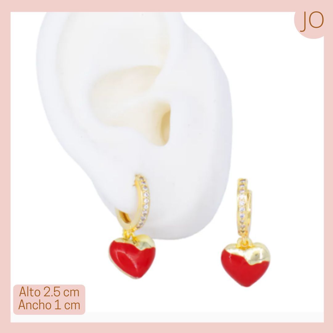 Candongas Corazón AMOROSO circonado 