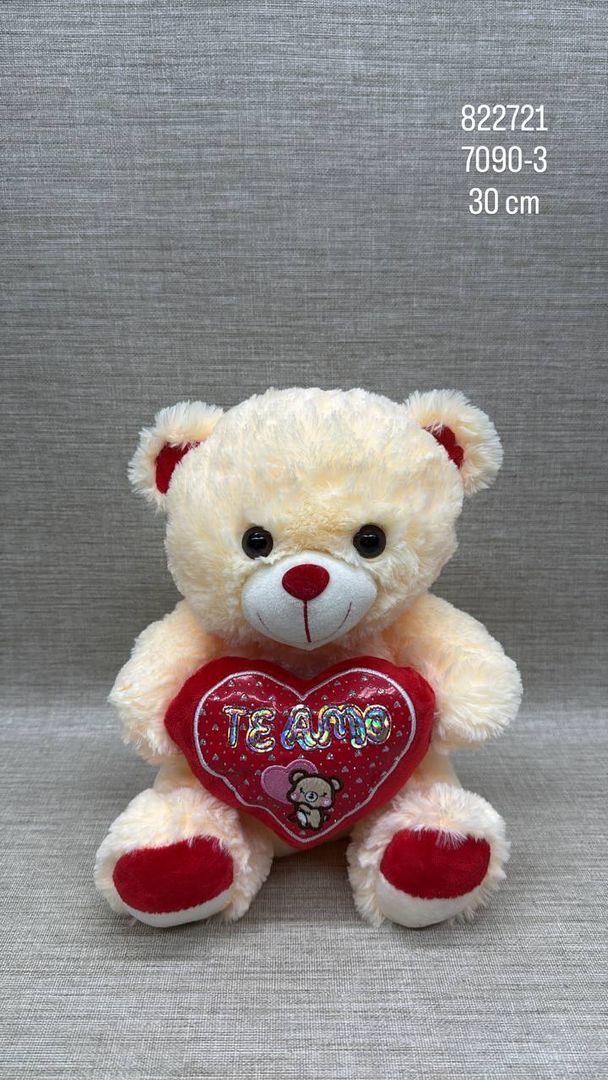 OSO CORAZÓN ROJO TE AMO 30 CM