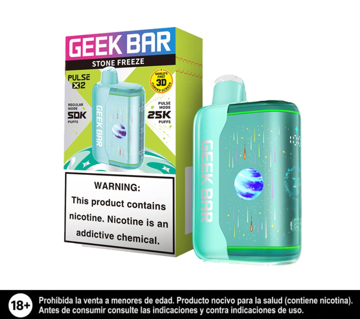 Geek Bar Pulse X2 Stone Freeze 50.000 Puffs