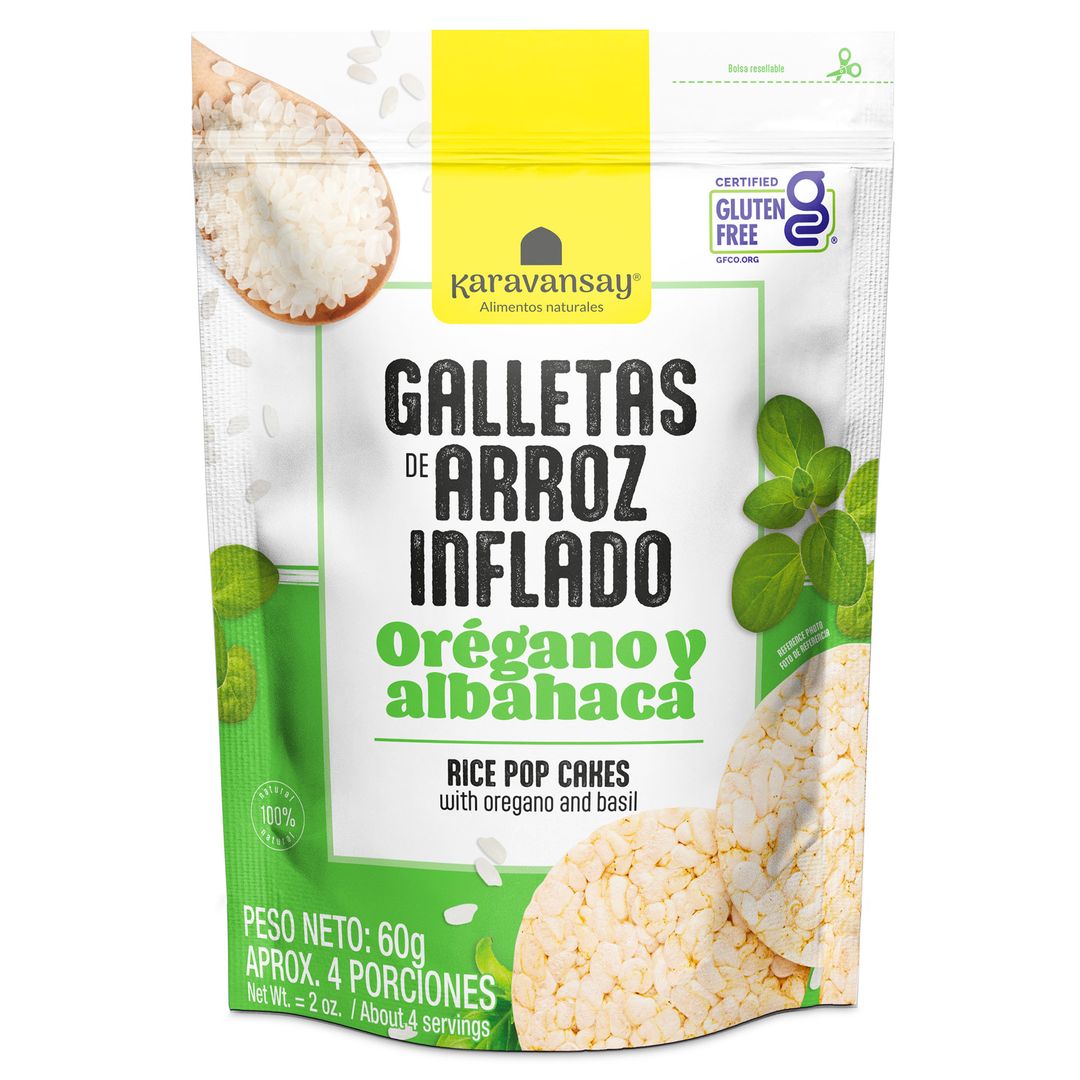 GALLETA ARROZ OREGANO KARAVANSAY*60G