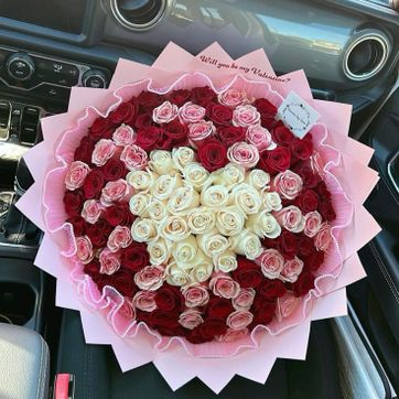 Imagen del producto Ref.Buchon Corazon x100 rosas