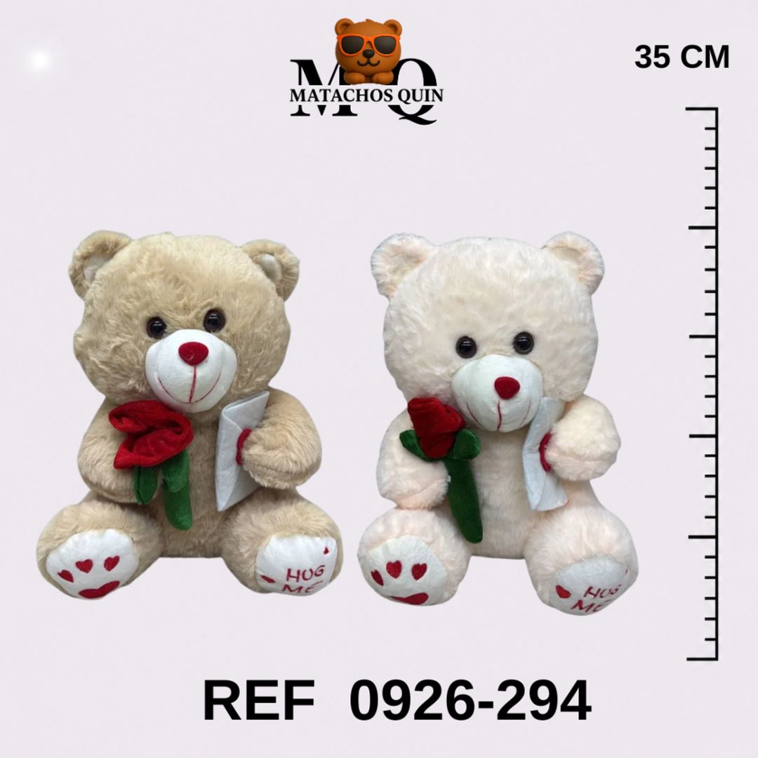 OSO SURTIDO CON ROSA Y CARTA