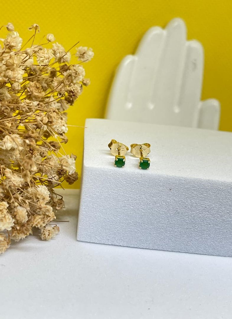 Topos circon cuadrados verde 3mm 
