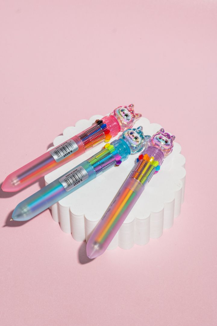 LAPICEROS MULTICOLOR LABUBU TRASLÚCIDO