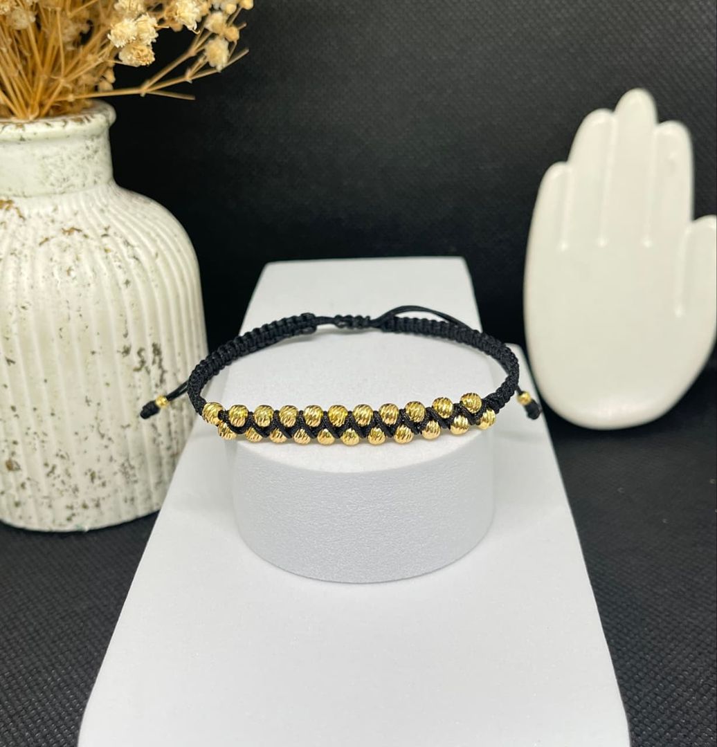 Pulsera tejida doble carril balin italy 4mm